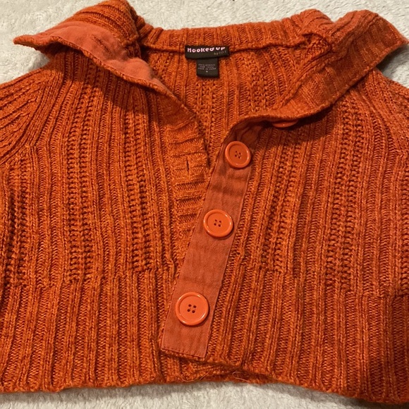 hooked up bright orange sweater - Picture 2 of 5